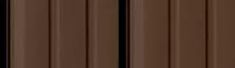 a close up view of the side of a brown wooden door with vertical slats