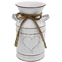 PRICES MAY VARY. Farmhouse Decor - The vintage off white milk can vase can be matched with flowers and dried flowers, artificial lavender. The farmhouse galvanized metal milk jug will be the perfect decoration. Attractive rustic flower centerpiece decor coffee tables, vanity desk, dining table. Display the bouquet as it's on your tabletop, bookshelf to add some farmhouse rustic charm. Rustic Farmhouse Vase - It can make your home or office unique design, ideal for catching the eye of family and White Farmhouse Decor, Metal Milk Jug, Milk Can Decor, Shabby Chic Vases, Home Weddings, Farmhouse Vase, Galvanized Buckets, Heart Vase, Shabby Look