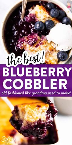 the best blueberry cobbler recipe you'll ever make and it tastes just like grandma used to make