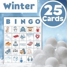 the winter 25 card game is filled with snowballs and other things to play in it