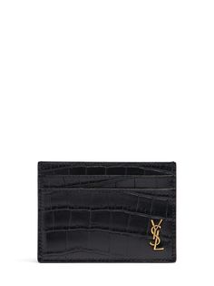 Height: 7.5cm Width: 10.5cm. Front gold-colored metal logo detail. All over embossed pattern placement may vary. 4 Card slots. 1 Central slot Leather Cardholder, Leather Card Holder, Pretty Bags, Crossbody Messenger Bag, Work Bags, Metal Logo, Logo Stamp, Card Holder Wallet, Card Holder Leather