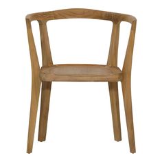 a wooden chair on a white background