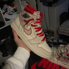 Jordan 1 Retro High Phantom Gym Red - Size 10 Used* With Box! Size - 10 Us Mens / Wmns 11.5 Resale Price - $310 Send Offers! Jordan 1 Used, Red Sneakers With White Laces And Round Toe, Red Sneakers With White Laces, Jordan 1 Phantom, Shoes Jordan 1, Ut Austin, Shoes Jordan, Jordan Red, Red Sneakers