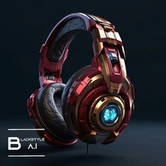 the headphones are designed to look like they have glowing lights on their headsets