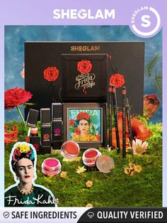 Get bold, creative, and artistic with our newest collection! Just like Frida Kahlo herself, you can paint your own reality and express yourself with your own unique look using our Brow Icon Brow Pen, Flora Lip Tint, Self Portrait Cream Blush, and Masterpiece Eyeshadow Palette!Collection Set Xmas Christmas Gift Winter Y2K Thanksgiving Christmas Decor Makeup Party Beach Travel Holiday Sale Deals Camping Outdoors Present Rose Fashion Girl New Year Cosmetic Cosplay Best Trip Festivals Color Fancy Ca Frida Kahlo Makeup, Rosa Make-up, Winter Y2k, Rose Fashion, Charm School, Blush Flowers, Pink Makeup, Makeup Set, Party Makeup