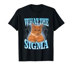 an orange cat with the words what the stigma on it's chest t - shirt