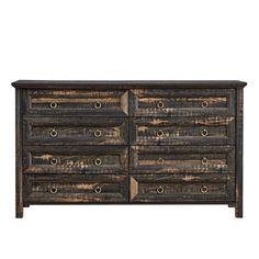 an old wooden dresser with many drawers