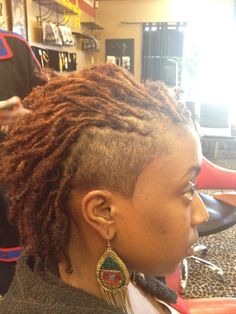 Sister Locs With Shaved Sides, Extension Locs, Loc Process, Dreadlock Mohawk, Natural Locs, Shaved Side, Braids With Shaved Sides, Braided Dreadlocks