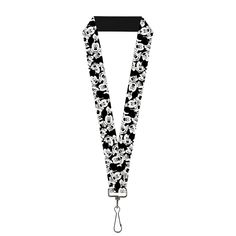 PRICES MAY VARY. Made out of stretchy nylon and a stainless steel clip to easily detach your keys Show off your favorite character or brand The lanyard is 1.0 inches wide, and a standard length This product is officially licensed by Disney The Black Keys, Making Out, Lanyard, Favorite Character, White Black, White And Black, Fashion Branding, Buckle, Thing 1