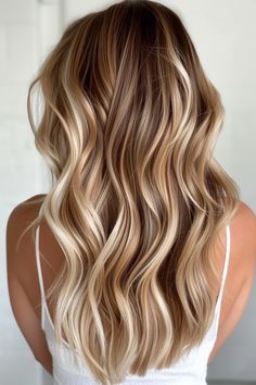 2024 Blonde Highlight Trends, Blonde Biolage Highlights, End Of Summer Blonde Hair, Caramel Blonde Hair Color Ideas, Blonde And Caramel, Long Sleek Hair, 2024 Hair Color