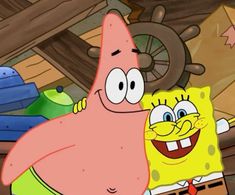 spongebob and patrick face off with each other