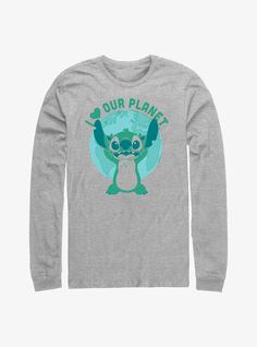 <ul><li>90% Cotton  10% Polyester<li><li>Wash cold; dry low<li><li>Imported<li><li>Listed in men's  unisex sizes<li><ul> Lilo And Stitch Ohana, Mele Kalikimaka, Lilo Stitch, Disney Lilo, Sweaters And Jeans, Lilo And Stitch, Our Planet, Tee Design, Long Tops