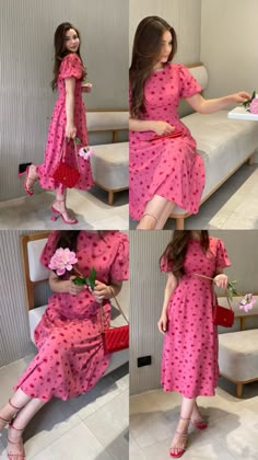 Modest Fits Casual, Simple Pink Outfits, Modest Pink Outfits, Pink Modest Outfits, Girly Modest Outfits, Zara Dresses 2023, Summer Modest Dresses, Pink Ootd, Cute Modest Outfits