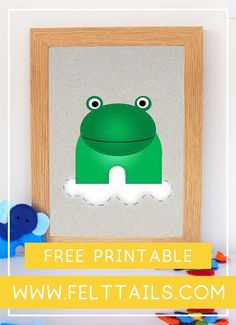 a frog printable with the text free printables for children's artwork