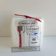 Hate my job Toilet Paper Christmas Pranks, Embroidered Gifts, Unique Gifts For Men, Diy Gifts For Boyfriend, Office Christmas, Gifts For Your Boyfriend