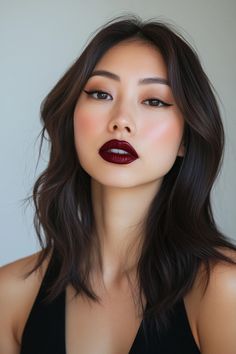 21 Must-Try Fall Makeup Looks That Are Sizzling Fall Makeup Dark Lips, Dark Autumn Dramatic, Fall Looks Makeup, Fall Makeup Look 2024, Autumn Glam Makeup, Everyday Fall Makeup, Autumn Makeup Looks Natural, Wedding Makeup For Red Hair, Fall 2024 Makeup