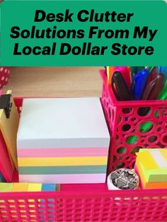 the desk clutter solution from my local dollar store is great for organizing and storage