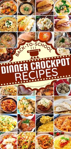 Back to School Dinner Crock Pot Recipes, back to school recipes, crockpot meals We Crockpot Recipes, Back To School Crockpot Recipes, Slow Cooker Recipes For Family, Easy Week Day Dinners Crock Pot, Dinner Recipes Slow Cooker Crockpot, 4 Quart Crock Pot Recipes, Slow Cooker Supper Recipes, 3 Quart Crockpot Recipes, Family Dinner Crockpot Meals