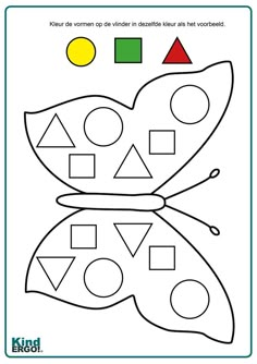 an image of a butterfly with shapes on it