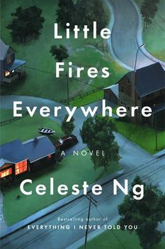 the cover of little fires everywhere by celesie ng, with an aerial view of houses