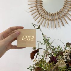 Introducing the Wood O'clock Digital Clock & Alarm – where functionality meets timeless elegance. Crafted from exquisite bamboo and wooden materials, this desk clock seamlessly blends into any decor, adding a touch of natural beauty to your space. Available in both Walnut and Birch finishes, this clock doesn't just tell time; it's a multi-functional masterpiece. Its digital display showcases not only the time but also the date and temperature, making it your all-in-one companion for staying orga Minimalist Alarm Clock, Digital Table Clock, Gold Led Alarm Clock, Gold Alarm Clock Digital, Minimal Digital Alarm Clock, Lighting Gifts, Cordless Lamps, Digital Clocks, Pendant Lights & Chandeliers