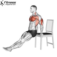 a man sitting on top of a chair with his legs crossed and the muscles highlighted