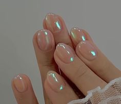 Metallic Gel Nails, Opalescent Nails, Grad Nails, Colorful Nail, Nail Inspiration