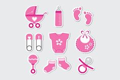 baby girl stickers and accessories