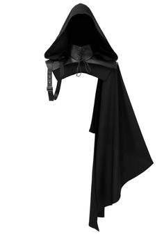 PRICES MAY VARY. Package includes: 1x Medieval Half Cape Shoulder Shawl with Hood Size:S-L has multiple sizes to choose from, suitable for different body types. Quality Material: Polyester + Faux leather. Lightweight, with a soft touch and breathable comfort. Occasion:Vintag black Goth hooded cape Single Shoulder Shawl ideal for Halloween, costume parties Service: If you have any questions, please let us know and we will solve them for you as soon as possible Package includes: 1x Medieval Half C Steampunk Elf Costume, Dnd Cape Design, Snow White Huntsman Costume, Layered Witch Outfit, Goth Dnd Outfit, Fantasy Shoulder Cape, Assasin Ren Faire, One Shoulder Cape Pattern, Halloween Quick Costumes