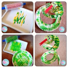 paper plate snake craft for st patrick's day