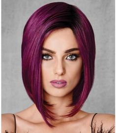 1 of 4 Hot Hair Colors, Black Power, Ombre Hair, Purple Hair, Synthetic Wigs, Green Eyes, Fall Hair, Synthetic Hair