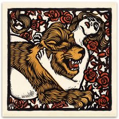 an image of a dog with roses on it