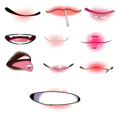 an assortment of different shapes and sizes of lips