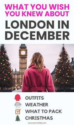 the london in december advertises what to pack for christmas