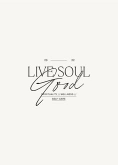 the logo for live's soul yoga, which is located in front of a white wall