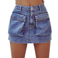 Pattern: Solid colorSkirt type: A Word skirtWaist: middle-waistedFabric: NylonLength: Short skirt High Waist Denim Skirt, High Waisted Denim Skirt, High Waist Denim, Current Styles, Short Skirt, Girly Outfits, A Word, Jean Skirt, Type A