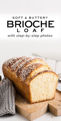 a loaf of bread sitting on top of a cutting board