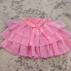 Nwot/Never Washed Or Worn. Didn't Come With Tag Attached When Purchased. Great Quality. Size 12 Months, But Could Definitely Probably Fit Older. Included Photos Of Measurements Layered Tutu Skirt, Tutu Skirt, Kids' Dresses, Pink Girl, Pink And Gold, 12 Months, Size 12, Skirt, Pink