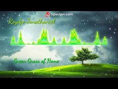 the green grass of home with trees and clouds in the background is an animated image