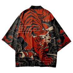 Check out this amazing 🈹 Akatsuki Tiger Haori 🈹 Shop & Grab 15% off with code 🎁 JPIN 🎁 The Akatsuki, Limited Stock, Luxury Fabrics, Japanese Traditional, Your Style, Knee Length, The Incredibles, How To Wear