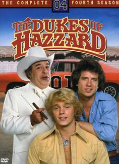 the dukes of hazzard season 4 on dvd with an image of two men