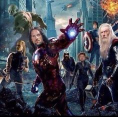 the avengers movie poster with many different characters