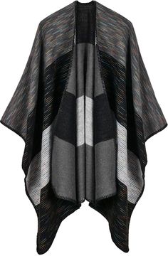 PRICES MAY VARY. Peversible Design: Ponchos for women is fully reversible,both sides are in nice look,buy one shawl you get value of two. choice of poncho sweater women for you Elegant & Stylish:Cozy oversized womens ponchos and wraps, open front poncho cape design,throw it on your shoulder, free arms,exquisite stitched edge add a look to elegance, or the fringe tassel style flowy and make your look vibrant Multi Patterns:Multi classic and stylish patterns for this womens poncho, some with stitc Poncho Winter, Fashion Design Inspiration, Mens Cashmere Scarf, Winter Poncho, Striped Shawl, Winter Wrap, Poncho Cardigan, Cashmere Poncho, Wide Stripes