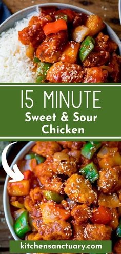 the recipe for 15 minute sweet and sour chicken