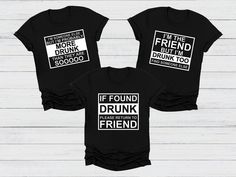 Get ready to turn heads at your next party with the If Drunk Shirt! This hilarious and eye-catching shirt is perfect for a night out with your drinking buddies. With its bold and playful design, it's impossible not to have a good time. Plus, it comes with a clever message that says "If Drunk, Return To" so your friends can always find you in the crowd. Whether you're hitting the bars or having a wild night at home, this shirt is the ultimate statement piece. Get yours now and let the fun begin! Drinking Friends, Sarcastic One Liners, Drunk Friends, Friend Shirt, Funny Drinking Shirts, Wild Night, Night At Home, Slogan Shirts, Drinking Buddies