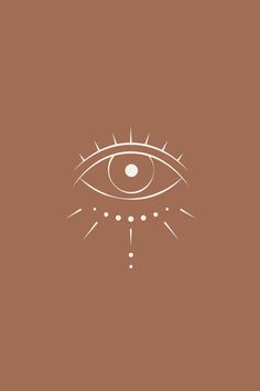 an all seeing eye on a brown background