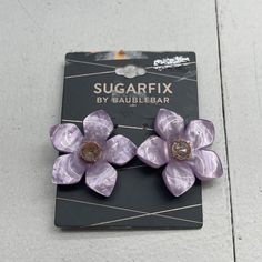 Sugarfix By Baublebar Purple Flower Stud Earrings New Condition Is New With Tags See Pics Ls207/23 Jb9 Lh28 Par Violet Earrings, Flower Stud Earrings, Flower Stud, Flower Earrings Studs, Purple Flower, Flower Studs, Purple Flowers, Color Purple, New Color