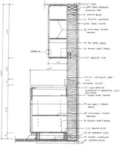 an architectural drawing showing the details for a fire escape