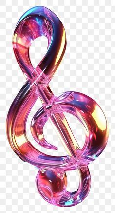 an abstract purple and pink treble on a transparent background, with the letter s in the