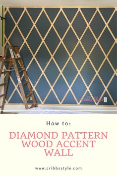 how to paint a diamond pattern wood accent wall